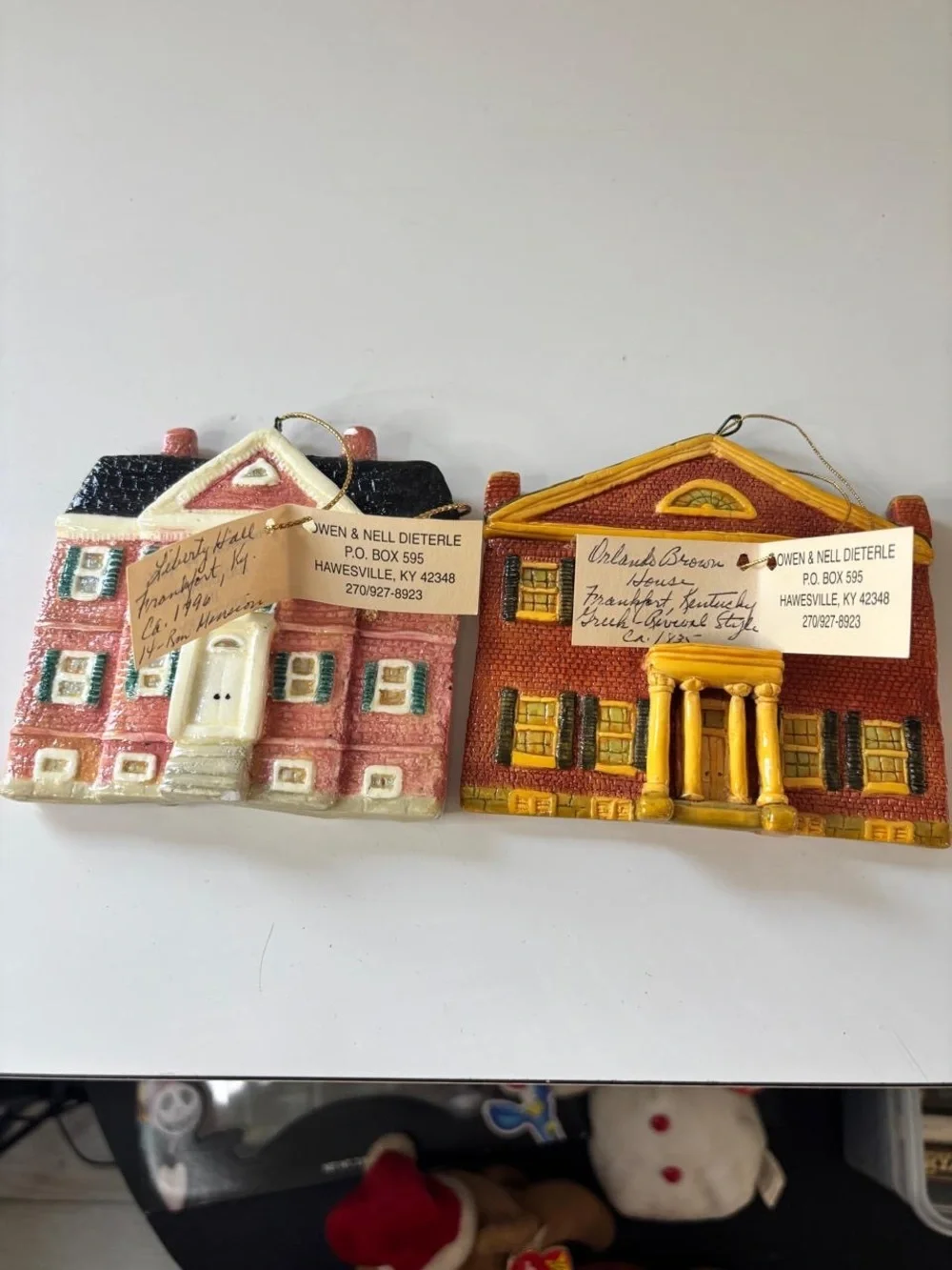 Owen & Nell Dieterle Kentucky Folk Art Ornaments Liberty Hall Orlando Brown